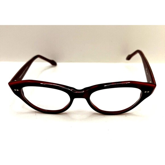 SEE Eyewear Eyeglasses 9017 C68 FRAMES Only Rectangle Italy Black Red - Picture 1 of 6
